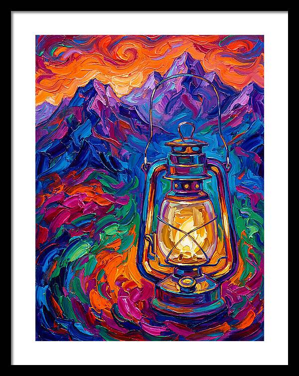 Oil Lantern In Vibrant Landscape