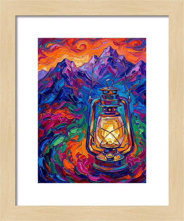 Oil Lantern In Vibrant Landscape