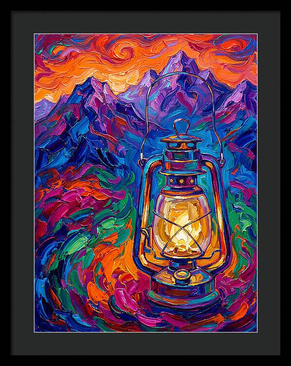 Oil Lantern In Vibrant Landscape