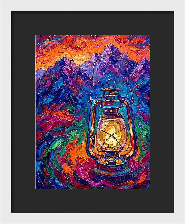 Oil Lantern In Vibrant Landscape