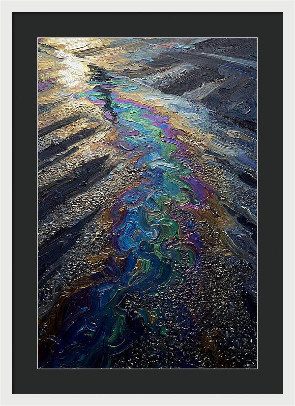 Oil Slick Rainbow Reflection