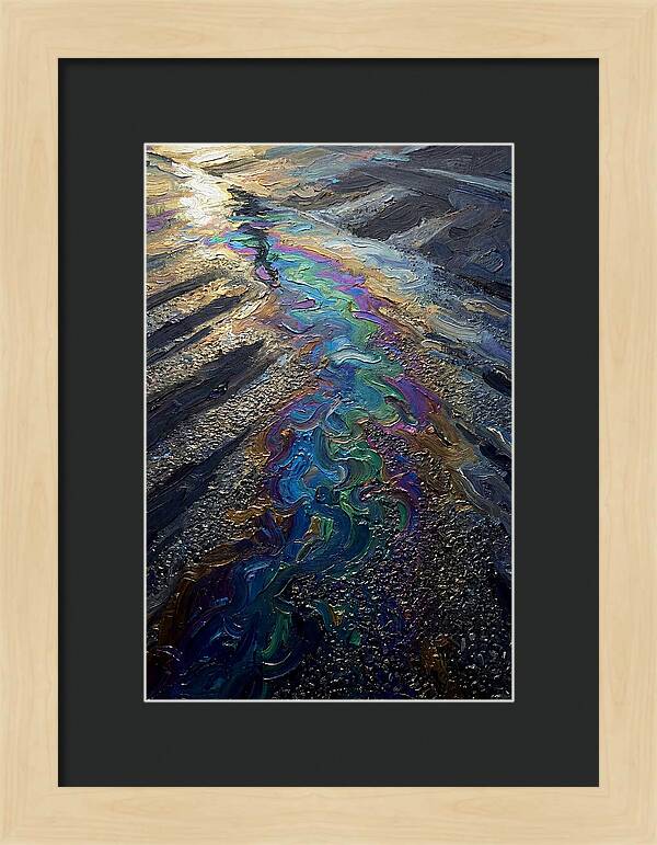 Oil Slick Rainbow Reflection