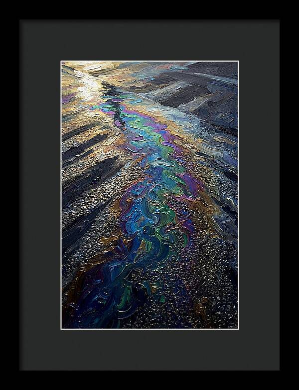 Oil Slick Rainbow Reflection