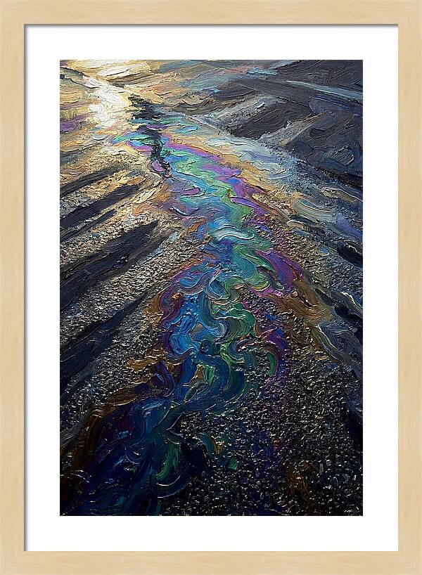 Oil Slick Rainbow Reflection
