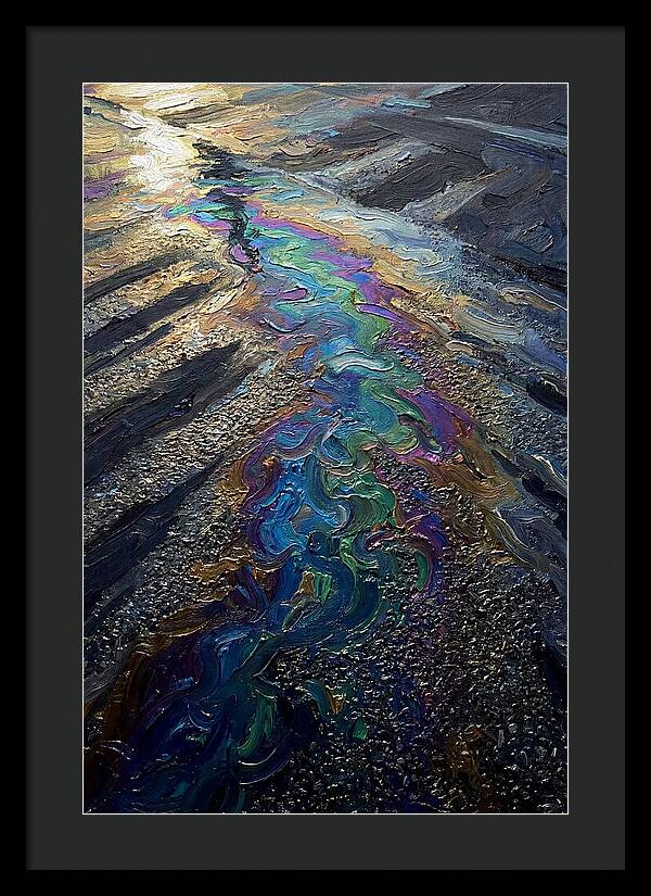 Oil Slick Rainbow Reflection