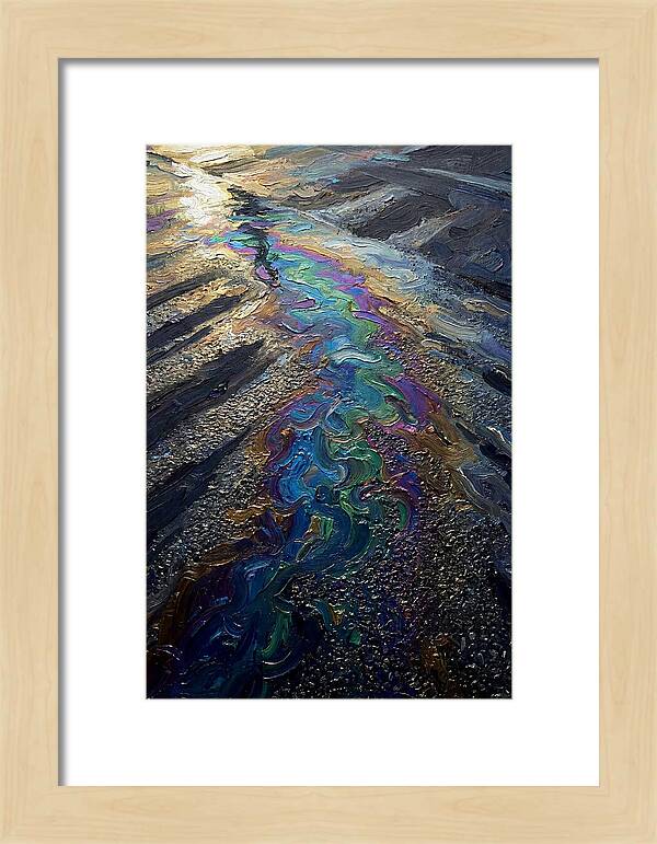 Oil Slick Rainbow Reflection