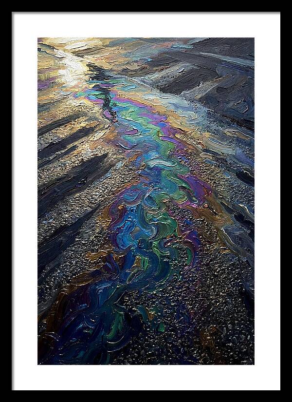 Oil Slick Rainbow Reflection