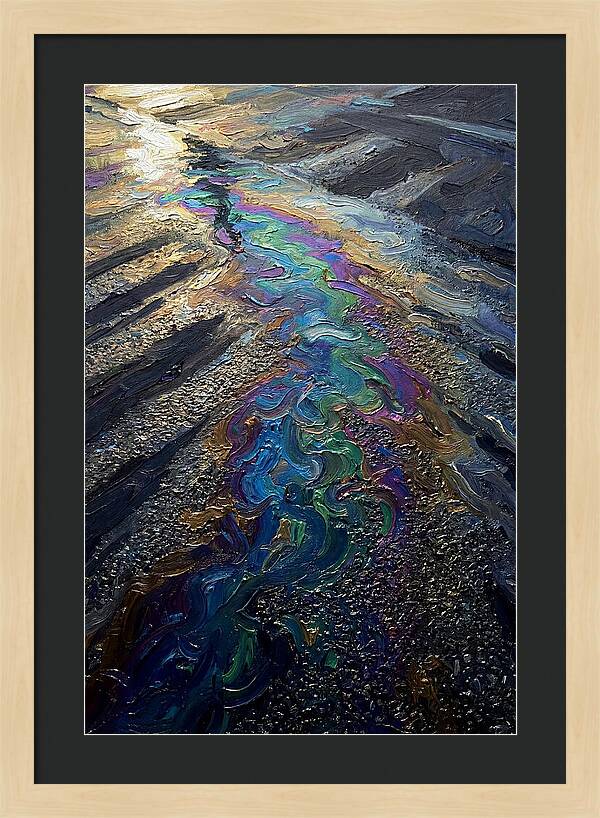 Oil Slick Rainbow Reflection