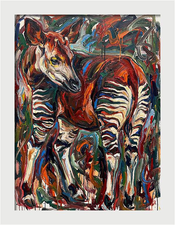 Okapi In Expressionist Style