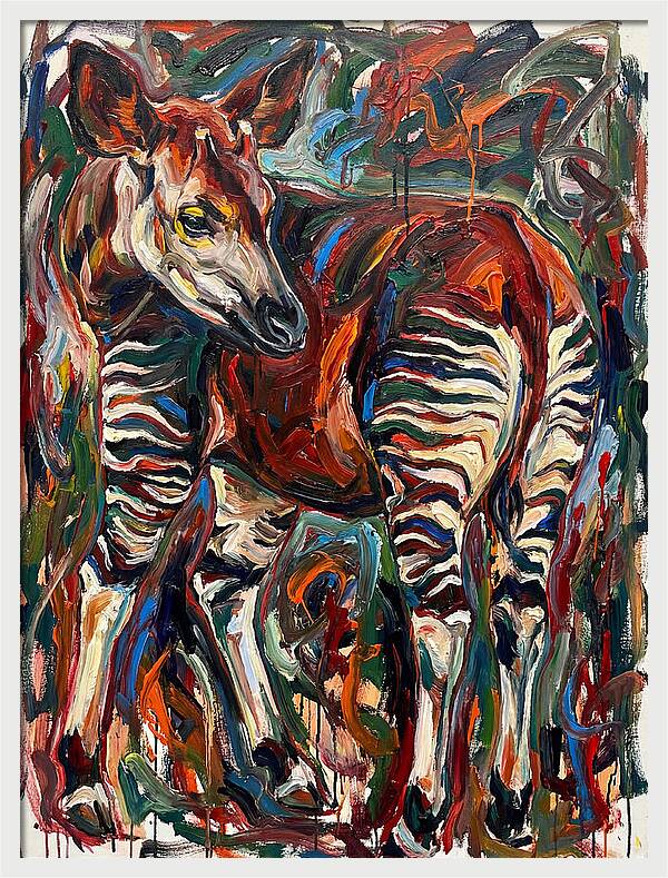 Okapi In Expressionist Style