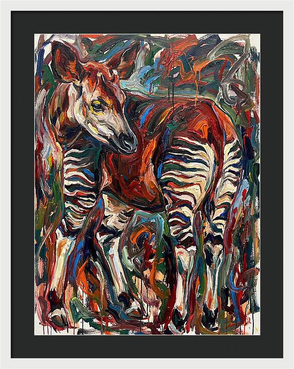 Okapi In Expressionist Style