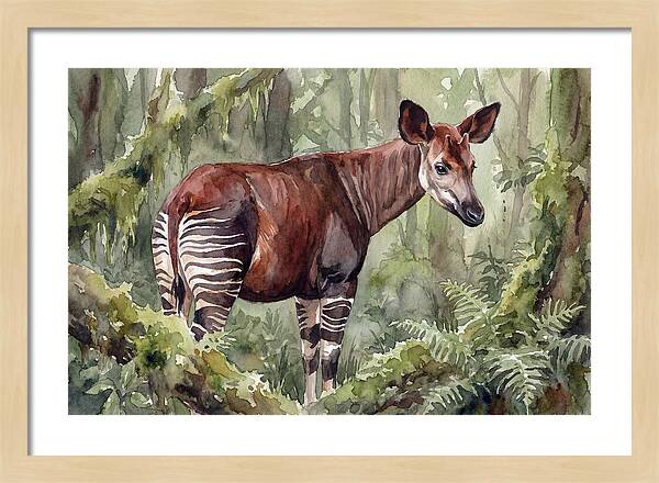 Okapi In Lush Greenery