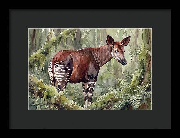 Okapi In Lush Greenery