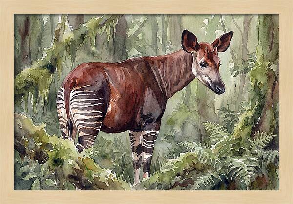 Okapi In Lush Greenery
