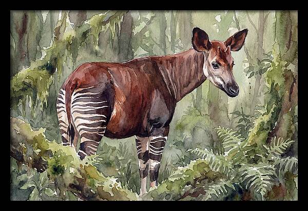 Okapi In Lush Greenery
