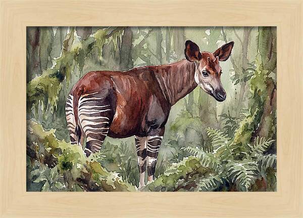 Okapi In Lush Greenery