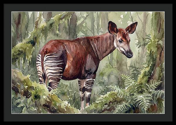 Okapi In Lush Greenery
