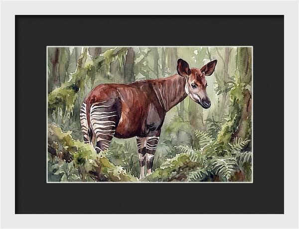 Okapi In Lush Greenery