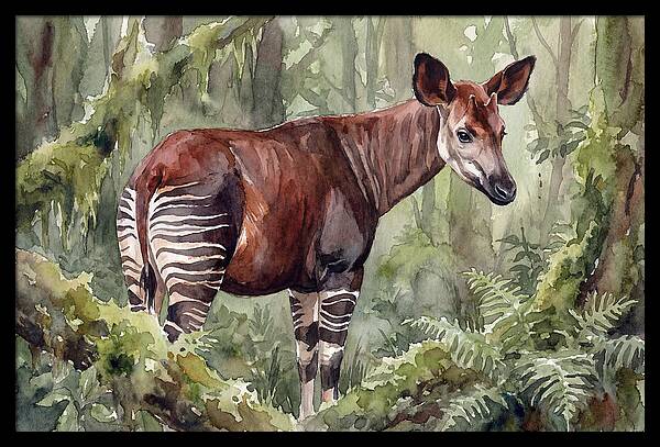 Okapi In Lush Greenery