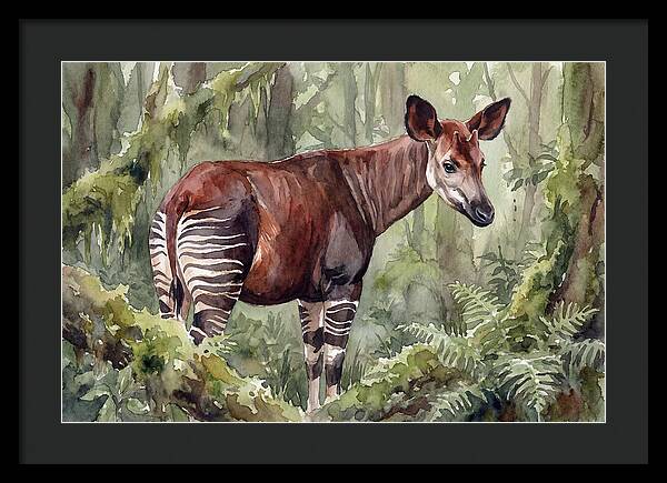 Okapi In Lush Greenery