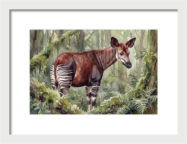 Okapi In Lush Greenery