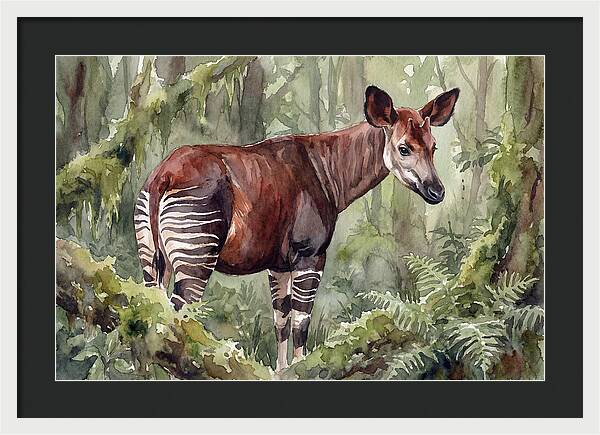 Okapi In Lush Greenery
