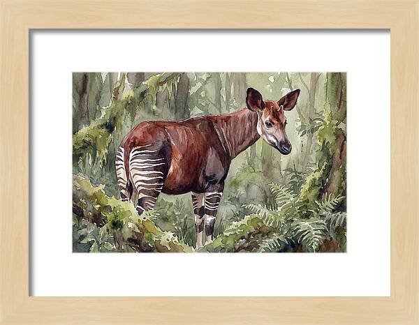 Okapi In Lush Greenery
