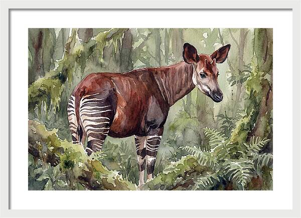 Okapi In Lush Greenery
