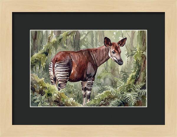 Okapi In Lush Greenery