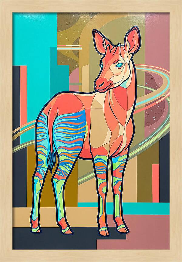 Okapi In Vibrant Colors