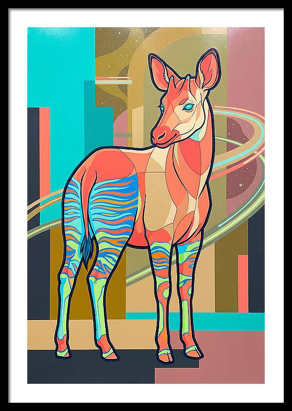 Okapi In Vibrant Colors