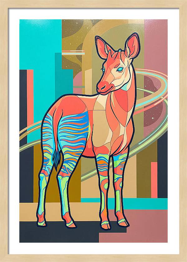 Okapi In Vibrant Colors
