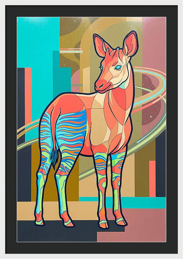 Okapi In Vibrant Colors