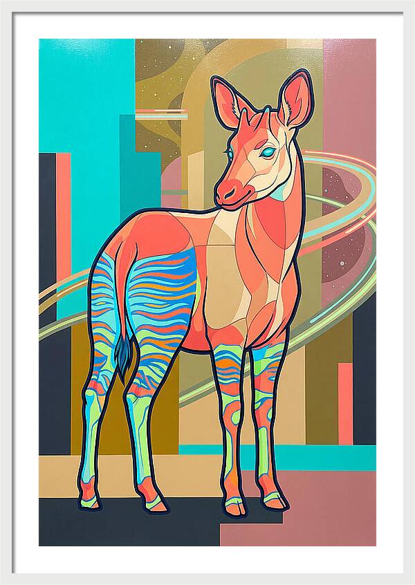 Okapi In Vibrant Colors