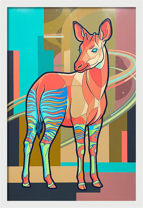 Okapi In Vibrant Colors