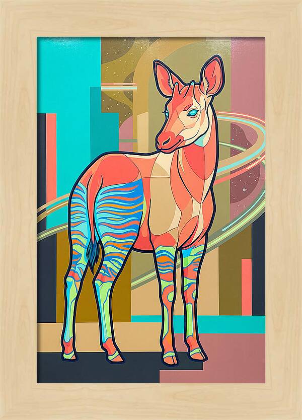 Okapi In Vibrant Colors