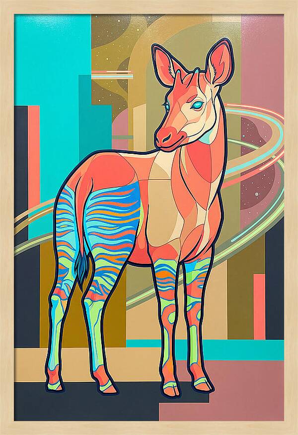 Okapi In Vibrant Colors