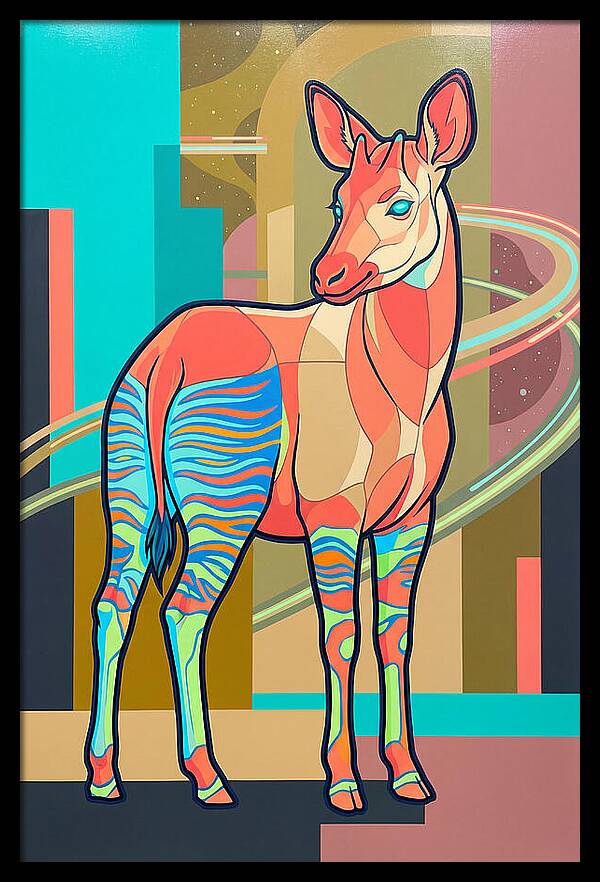 Okapi In Vibrant Colors
