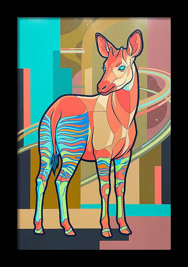 Okapi In Vibrant Colors
