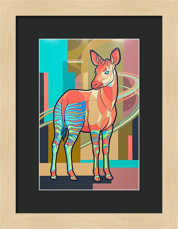 Okapi In Vibrant Colors