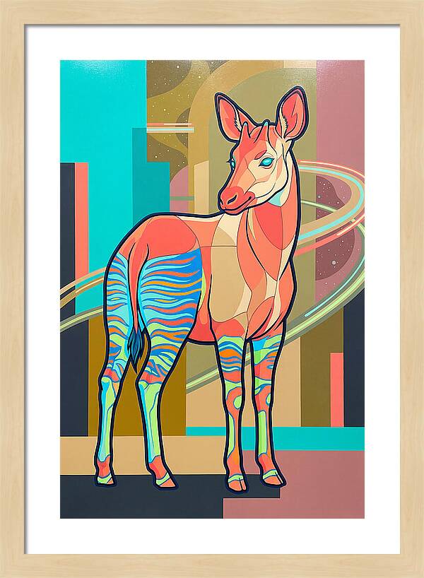Okapi In Vibrant Colors