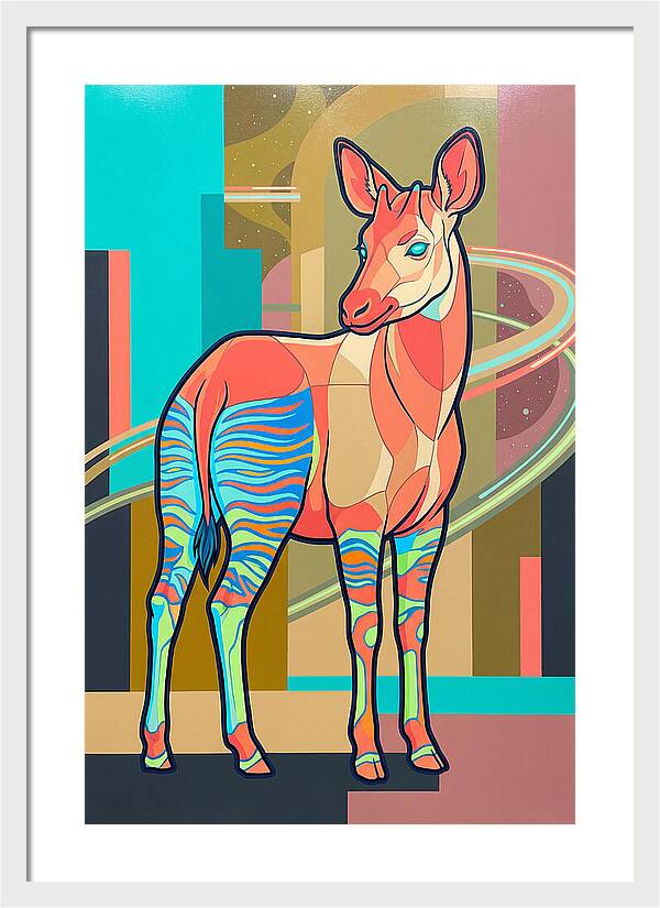Okapi In Vibrant Colors
