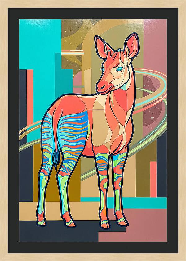 Okapi In Vibrant Colors