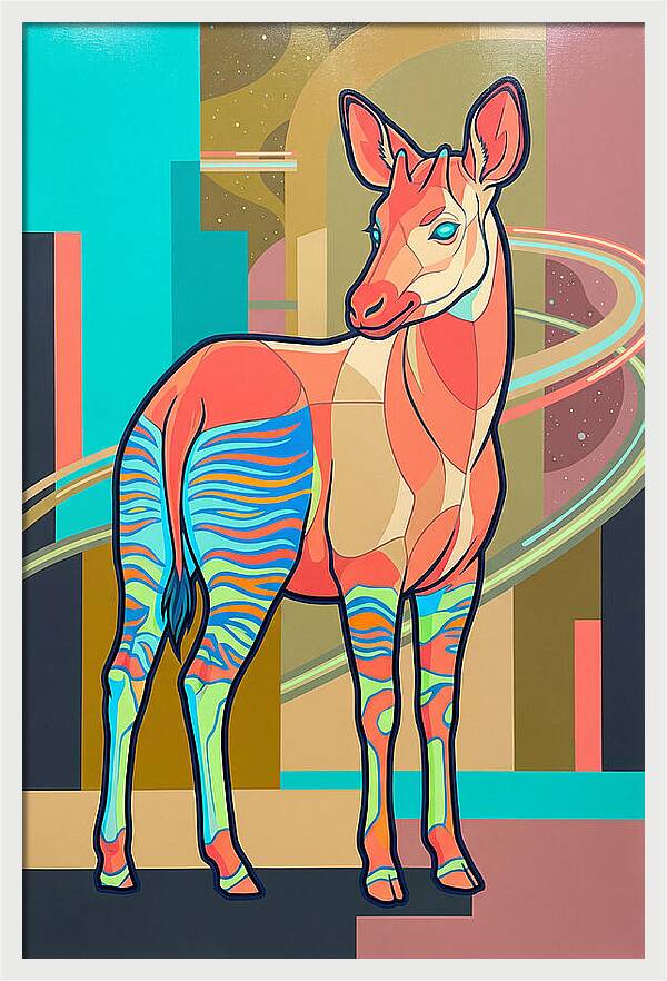 Okapi In Vibrant Colors