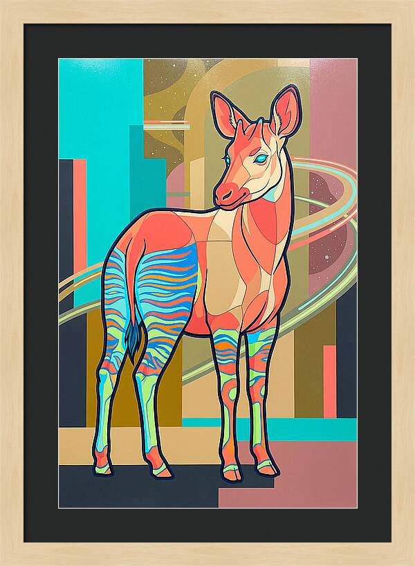 Okapi In Vibrant Colors