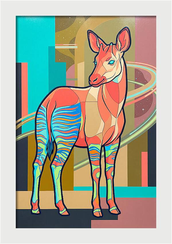 Okapi In Vibrant Colors