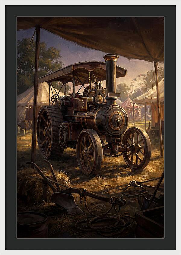 Old Agricultural Steam Engine