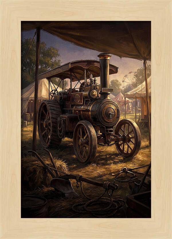 Old Agricultural Steam Engine