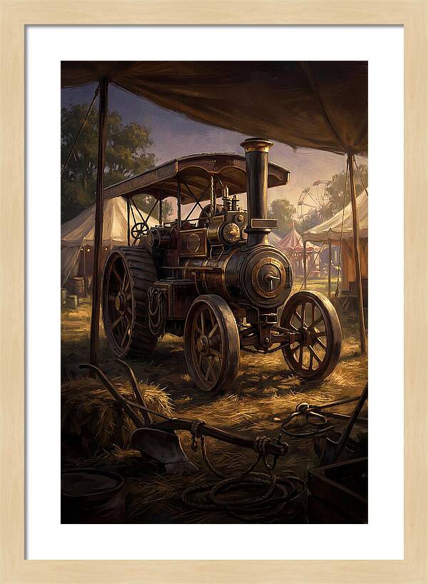 Old Agricultural Steam Engine