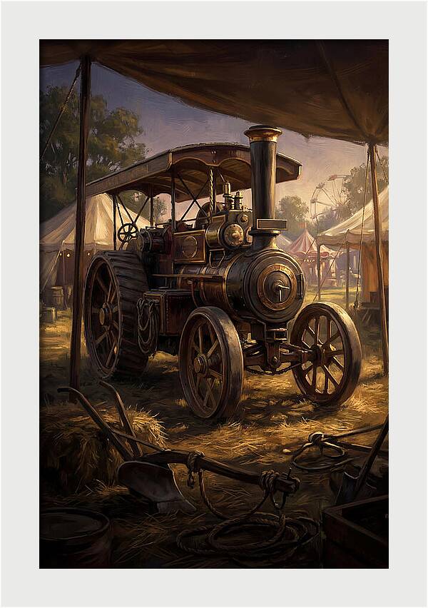 Old Agricultural Steam Engine